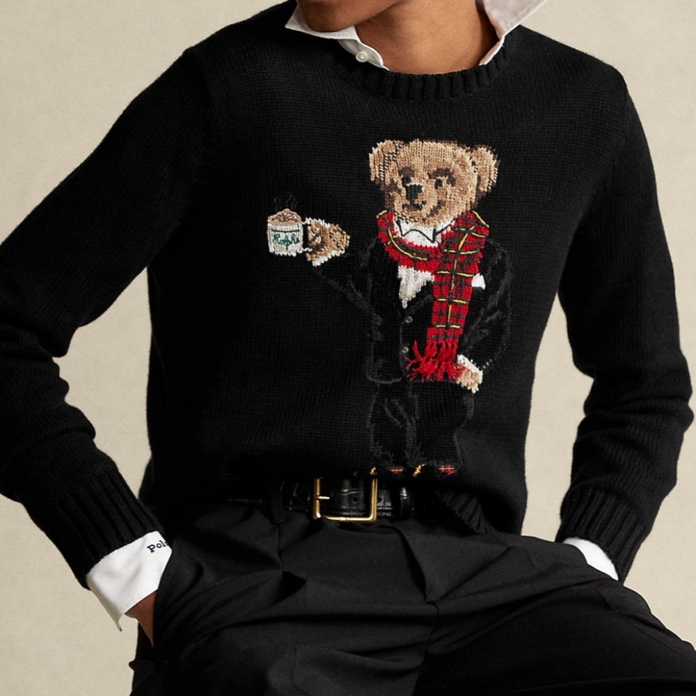 Polo crew neck sweater